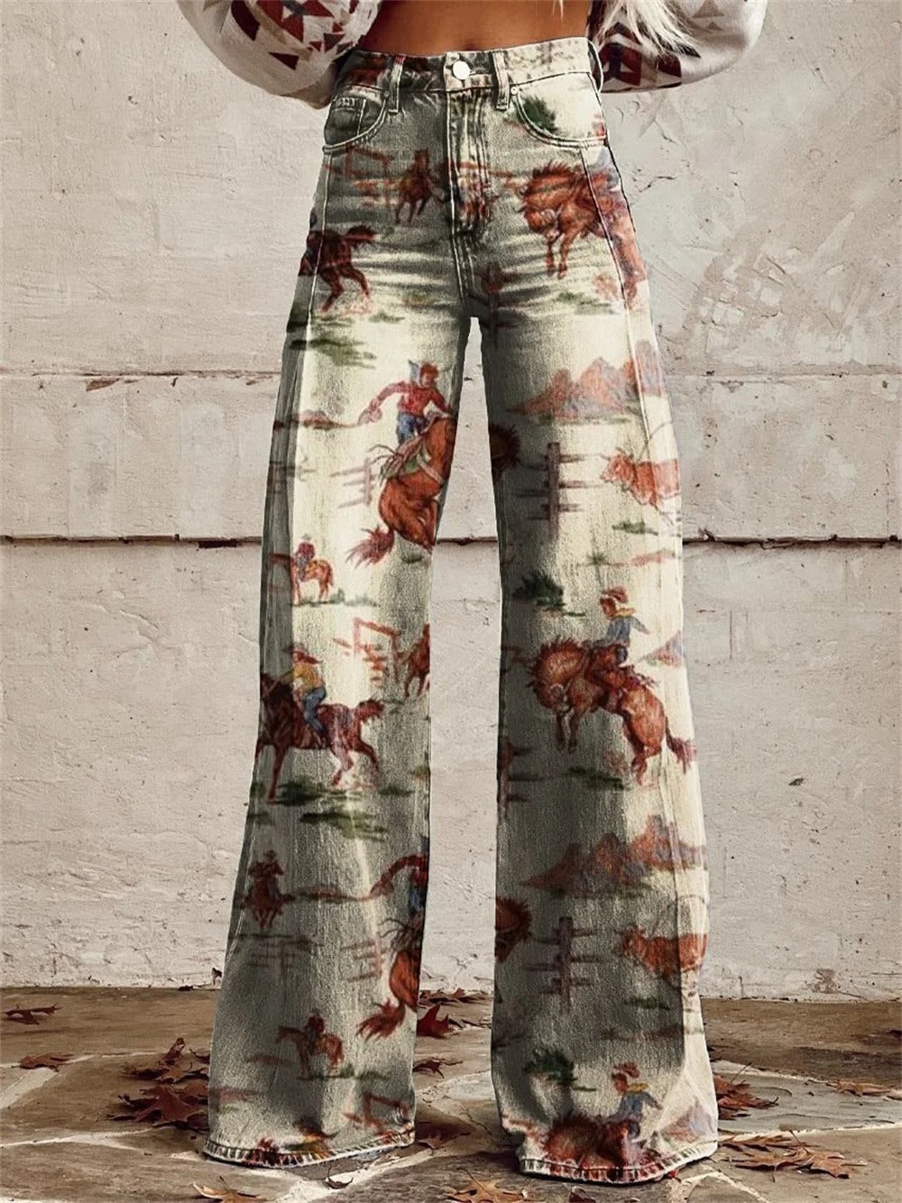 Vintage-Chic Wide-Leg Pants